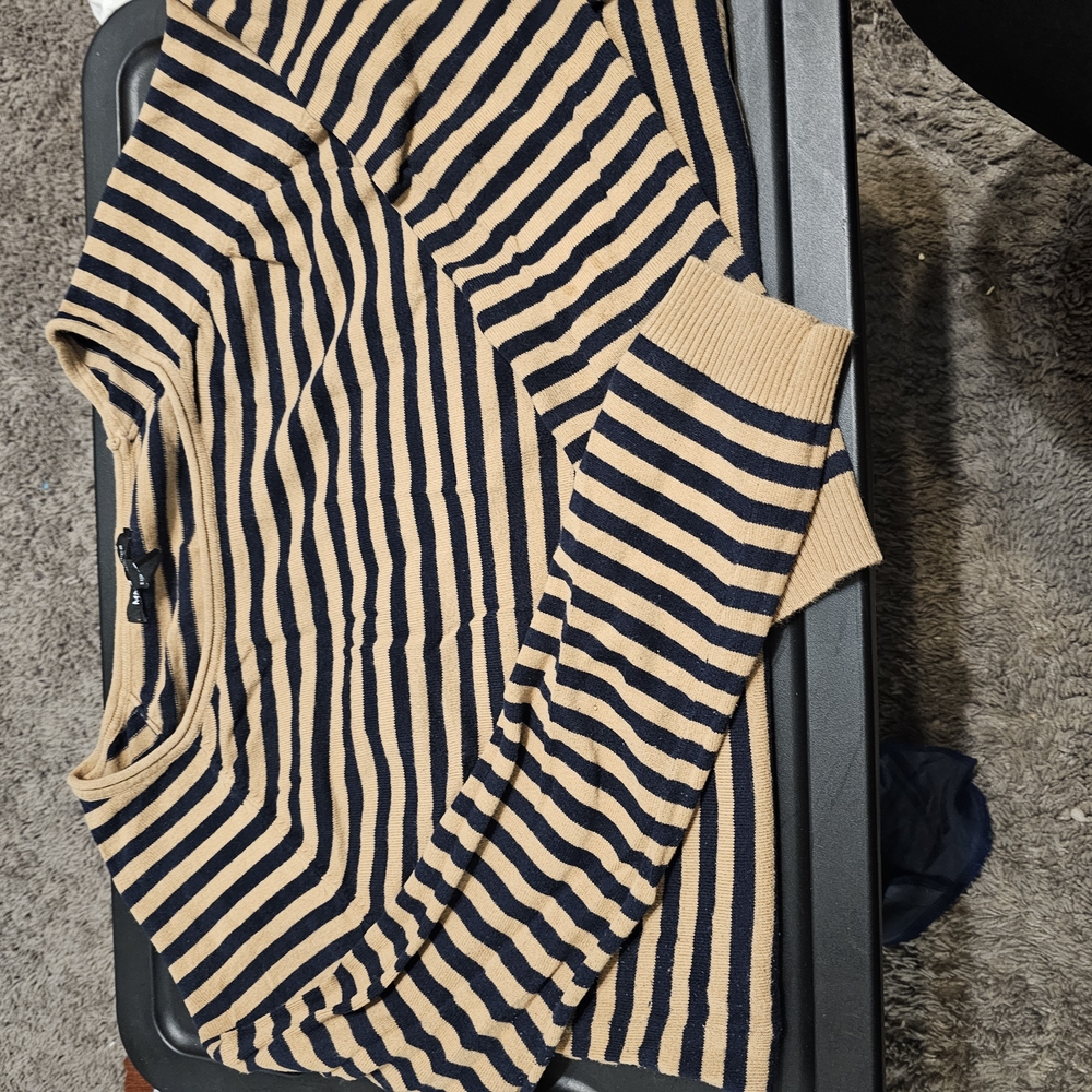 Striped Sweater in Tan and Black